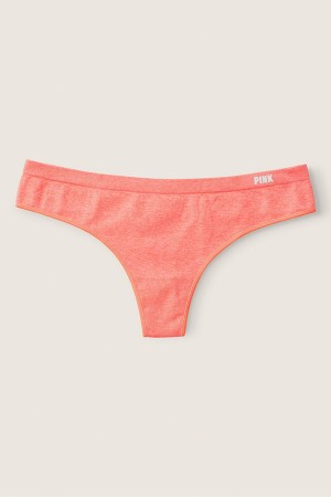 Coral Flash Orange Victoria's Secret No-Show No Show Thong Knickers | 7246DRBLG