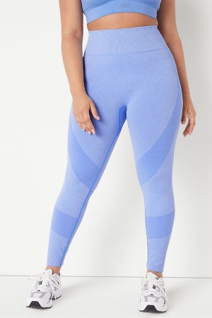 Cornflower Blue Marl Victoria's Secret Seamless High Waist Full Length Workout Tights | 9015QOWAS