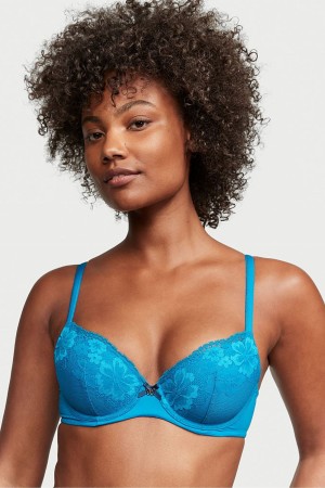 Creme De Mint Green Victoria's Secret Body by Victoria Lace Lightly Lined Full Cup Bra | 6157WFJVS