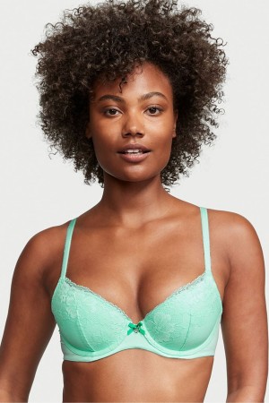 Creme De Mint Green Victoria's Secret Body by Victoria Lace Lightly Lined Full Cup Bra | 3015AMKPC