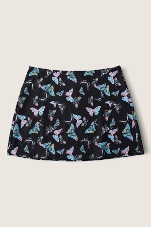 Dark Charcoal Grey Butterfly Victoria's Secret High Waist Swim Mini Skirt | 6082LRHOB