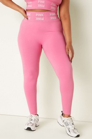 Dreamy Pink Victoria's Secret Seamless High Waist Leggings | 6347CJSWG