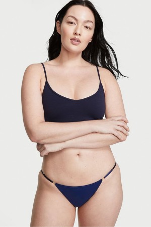 Ensign Navy Blue Victoria's Secret Smooth Bikini Knickers | 8961VSZNT