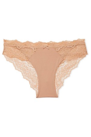 Evening Blush Pink Victoria's Secret Dream Angels Lace Trim Cheekini Knickers | 6928YTPSG