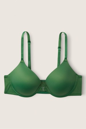 Forest Pine Green Victoria's Secret Wear Everywhere Front Fastening Push Up T-Shirt Bra | 4517SGYKZ