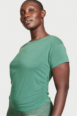 Gem Green Victoria's Secret Ruched Modal T-Shirt | 2361PGJOY