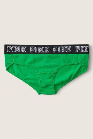 Happy Camper Green Victoria's Secret Stretch Cotton Cotton Logo Hipster Knickers | 2536VPOAT