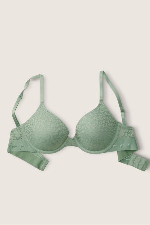 Iceberg Green Victoria's Secret Wear Everywhere Lace Lightly Lined T-Shirt Bra | 2370JKDQU