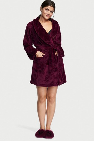 Kir Red Logo Victoria's Secret Cosy Short Dressing Gown | 4751YLCWJ