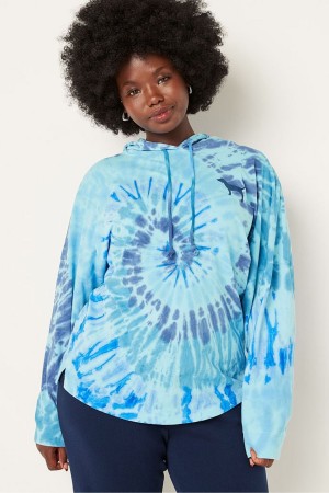 Light Sky Tie Dye Blue Victoria's Secret Long Sleeve Hoodie | 6809QXNSK