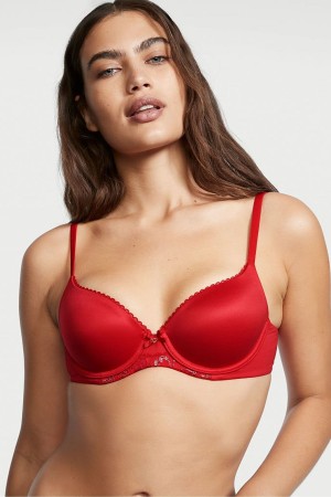 Lipstick Lurex Xdye Red Victoria's Secret Body by Victoria Smooth Lightly Lined Demi Bra | 9836JHMLP