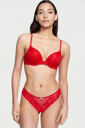 Lipstick Red Victoria's Secret The Lacie Lace Thong Knickers | 3165YXNUI