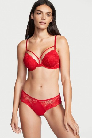 Lipstick Red Victoria's Secret Very Sexy Lace Cheeky Knickers | 8362FXICP