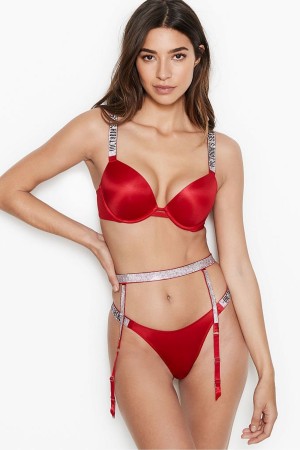 Lipstick Red Victoria's Secret Very Sexy Shine Strap Suspenders | 7829PSYWK