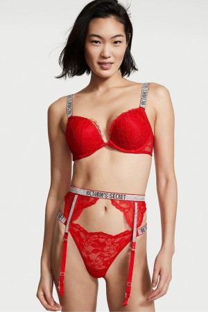 Lipstick Red Victoria's Secret Very Sexy Shine Strap Suspenders | 4528KWJHB