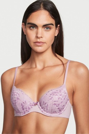 Midnight Sea Ombre Blue Victoria's Secret Body by Victoria Lace Lightly Lined Demi Bra | 5893SHLFZ