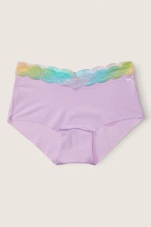 Misty Lilac With Gradient Lace Victoria's Secret No-Show No-Show Boyshort Knickers | 4903JAZIL