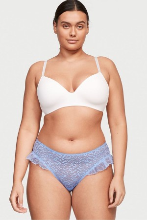 Morning Sky Blue Victoria's Secret Lace Cheeky Knickers | 7063SFJPM