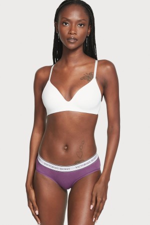 Mystified Purple Victoria's Secret Stretch Cotton Logo Knickers | 2381HUPCJ