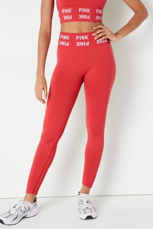 Nantucket Red Victoria's Secret Seamless High Waist Full Length Leggings | 3749CFHIX