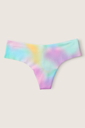 Pink Bubble Blur Victoria's Secret No-Show No Show Thong Knickers | 2963SAFCP