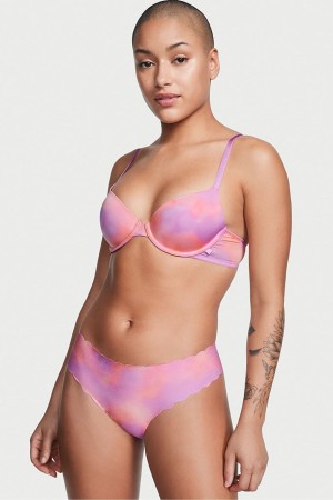 Pink Soft Ombre Victoria's Secret Sexy Illusions by Victorias Secret No Show Thong Knickers | 4512NJDHI