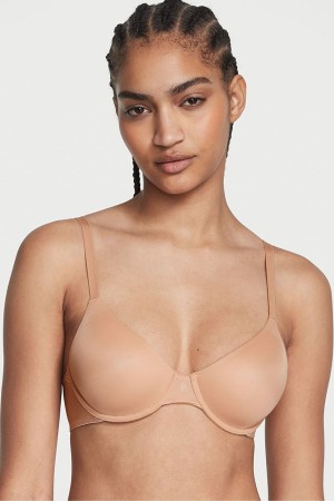 Praline Nude Victoria's Secret Sexy Illusions by Victorias Secret Angelight FullCoverage Smooth Bra | 2496XPJIG