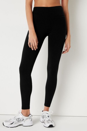 Pure Black Victoria's Secret High Waist Full Length Legging | 7125DVHUI