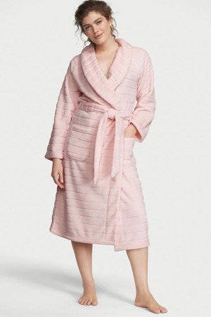 Purest Pink Victoria's Secret Long Cosy Robe | 7413LCQFD