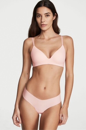 Purest Pink Victoria's Secret No-Show Ribbed No Show Thong Knickers | 1073DBKML