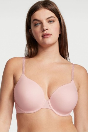 Purest Pink Victoria's Secret The T-Shirt Bombshell Front Fastening Push Up Bra | 2160BKDCG