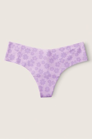 Purple Victoria's Secret No-Show No Show Thong Knickers | 8165WCKHV