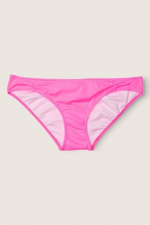 Radiant Rose Pink Victoria's Secret Ruched Front Bikini Bottoms | 1057YKCVB