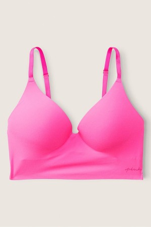 Radiant Rose Pink Victoria's Secret Smooth Non Wired Push Up Bralette | 3970QSVFX