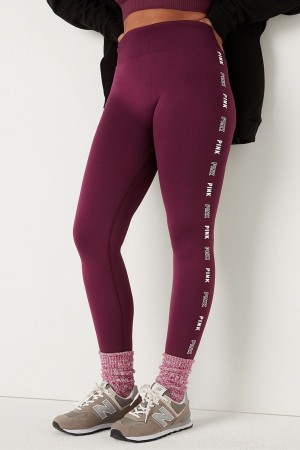 Rich Maroon Red Victoria's Secret Seamless High Waist Full Length Legging | 0615KYLQX