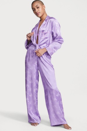 Secret Crush Butterflies Victoria's Secret Satin Long Pyjama Set | 4895YWZUQ