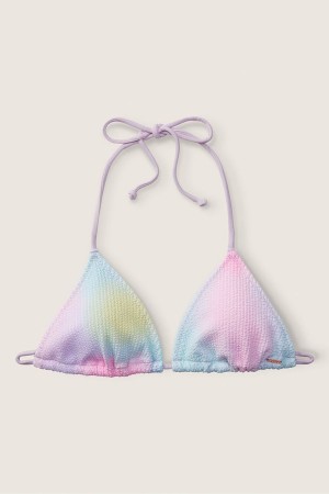 Sky Blur Blue Victoria's Secret Crinkle Bikini Top | 3184PRLUS