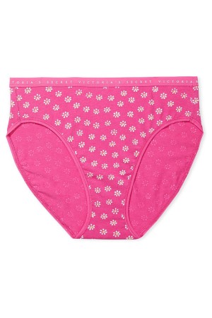 Summer Pink Ditsy Daisy Victoria's Secret Stretch Cotton Stretch Cotton High Leg Brief Knickers | 9031QTSIZ