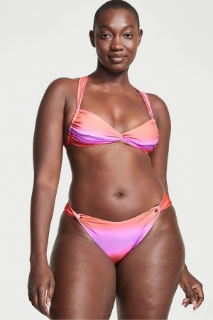 Sunset Ombre Red Victoria's Secret Twist Brazilian Bikini Bottom | 4759RDJQE