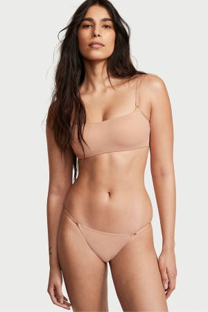 Sweet Nougat Nude Victoria's Secret Love Cloud Smooth Bikini Knickers | 5928KYAGP