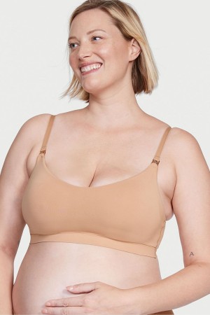 Sweet Praline Nude Victoria's Secret Non Wired Nursing Bra | 2704JZMSI