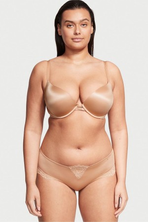 Sweet Praline Nude Victoria's Secret Very Sexy Smooth Plunge Push Up Bra | 3894GCJNM