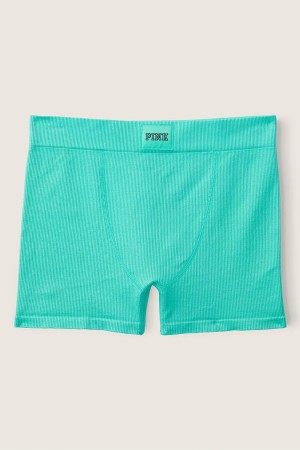 Teal Ice Green Victoria's Secret Period Pants High Waist Rib Seamless Boxer Brief | 1725UIWTR