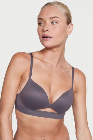 Tornado Grey Victoria's Secret Incredible Smooth Non Wired Push Up Bra | 1038HAGUD