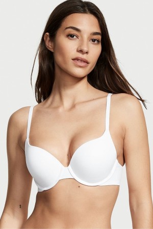 White Victoria's Secret The T-Shirt Smooth Full Cup Push Up T-Shirt Bra | 5793UXYML