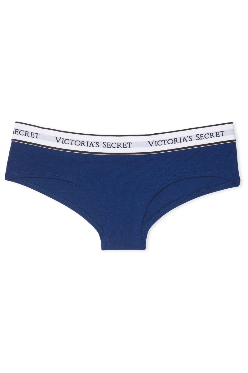 Academy Blue Victoria's Secret Stretch Cotton Logo Knickers | 9320QEVUN