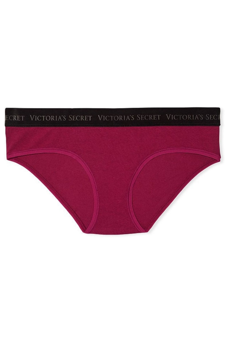 Academy Blue Victoria's Secret Stretch Cotton Stretch Cotton Logo Waist Hipster Knickers | 0296GRKSB