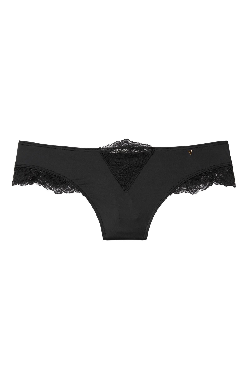 Aegean Blue Victoria's Secret Very Sexy Lace Trim Thong Knickers | 2857DUNCI