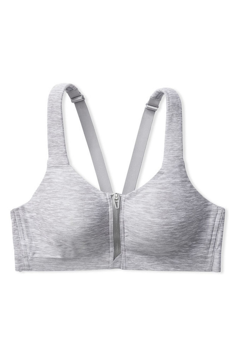 Apricot Frost Orange Victoria's Secret Knockout High Impact Racerback Zip Up Sports Bra | 6324AJQVT