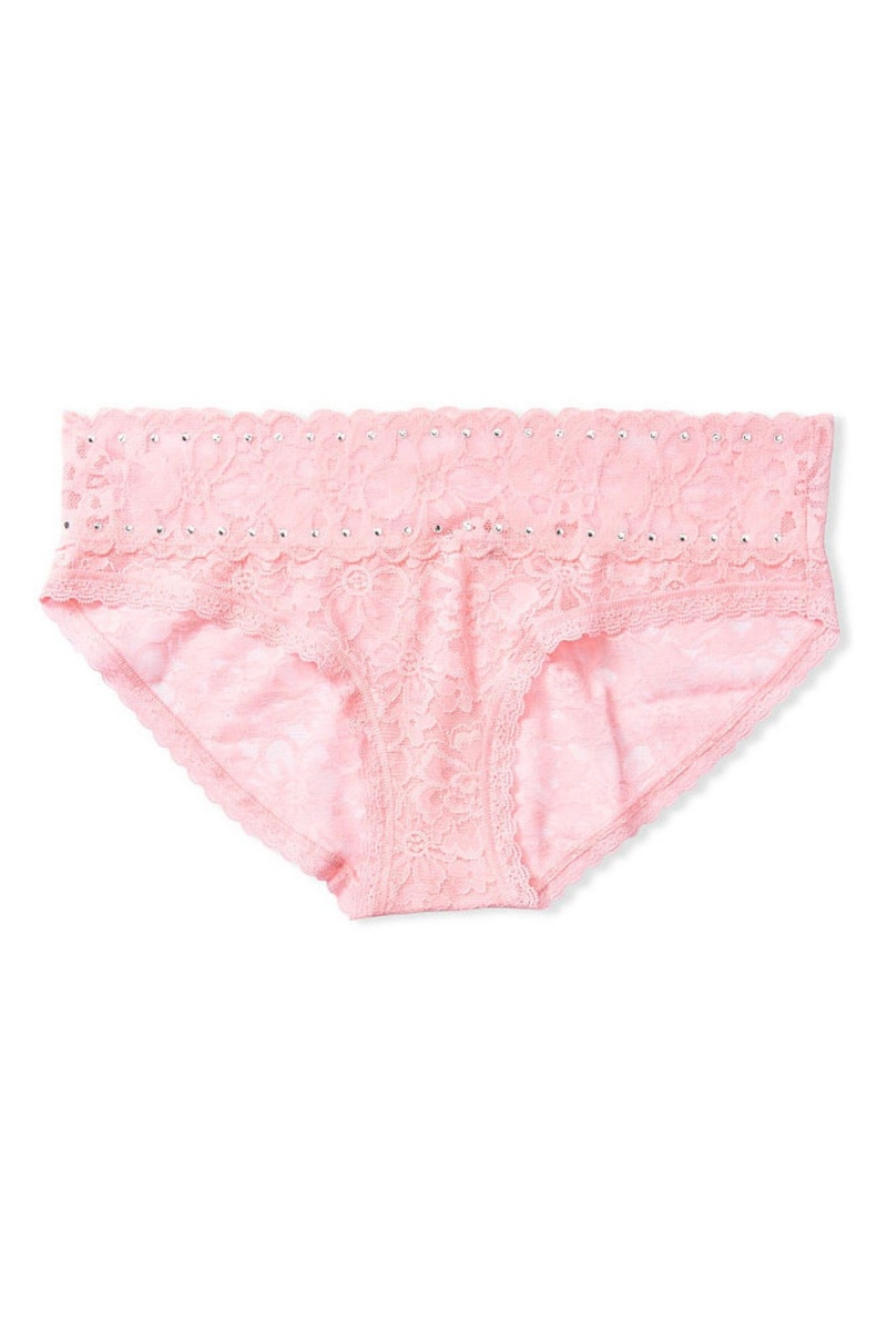 Apricot Frost Orange Victoria's Secret The Lacie Lace Hipster Knickers | 9435CXKJN